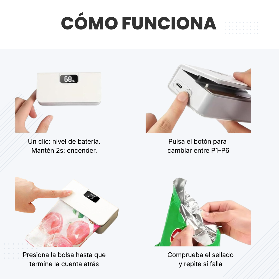 Sellador de Bolsas Portátil