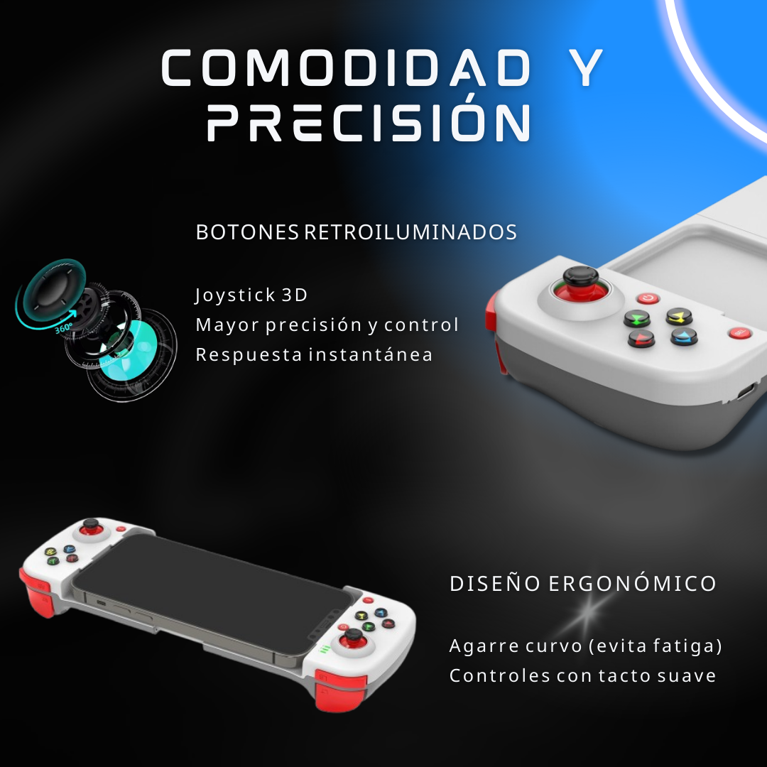 Mando gaming con Bluetooh para teléfono móvil