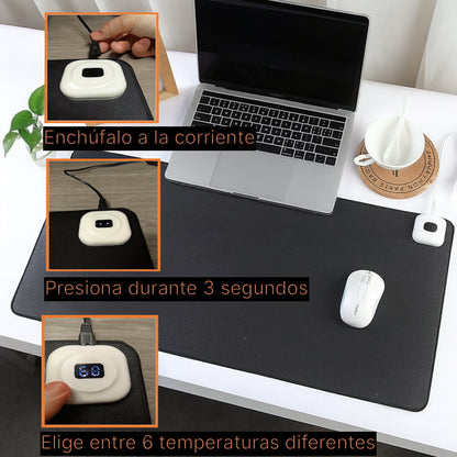 Alfombra calefactora para escritorio